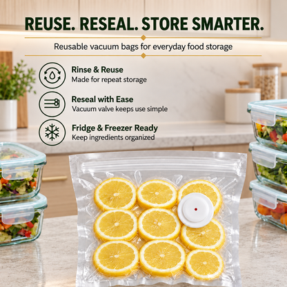 Complete Vacuum Food Storage Set | Handheld Sealer + FREE Bonus