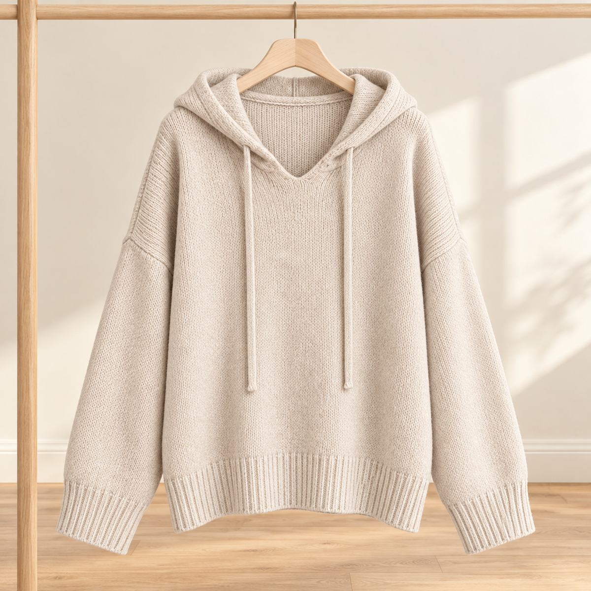Women’s Relaxed Fit Knit Hooded Sweater
